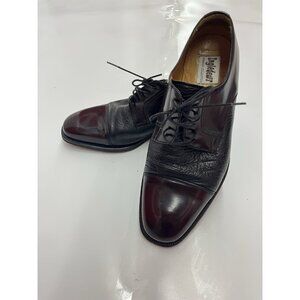 Magnanni Shoes Men US 9.5 Oxblood Brown Leather Cap Toe Oxford Made In Spain